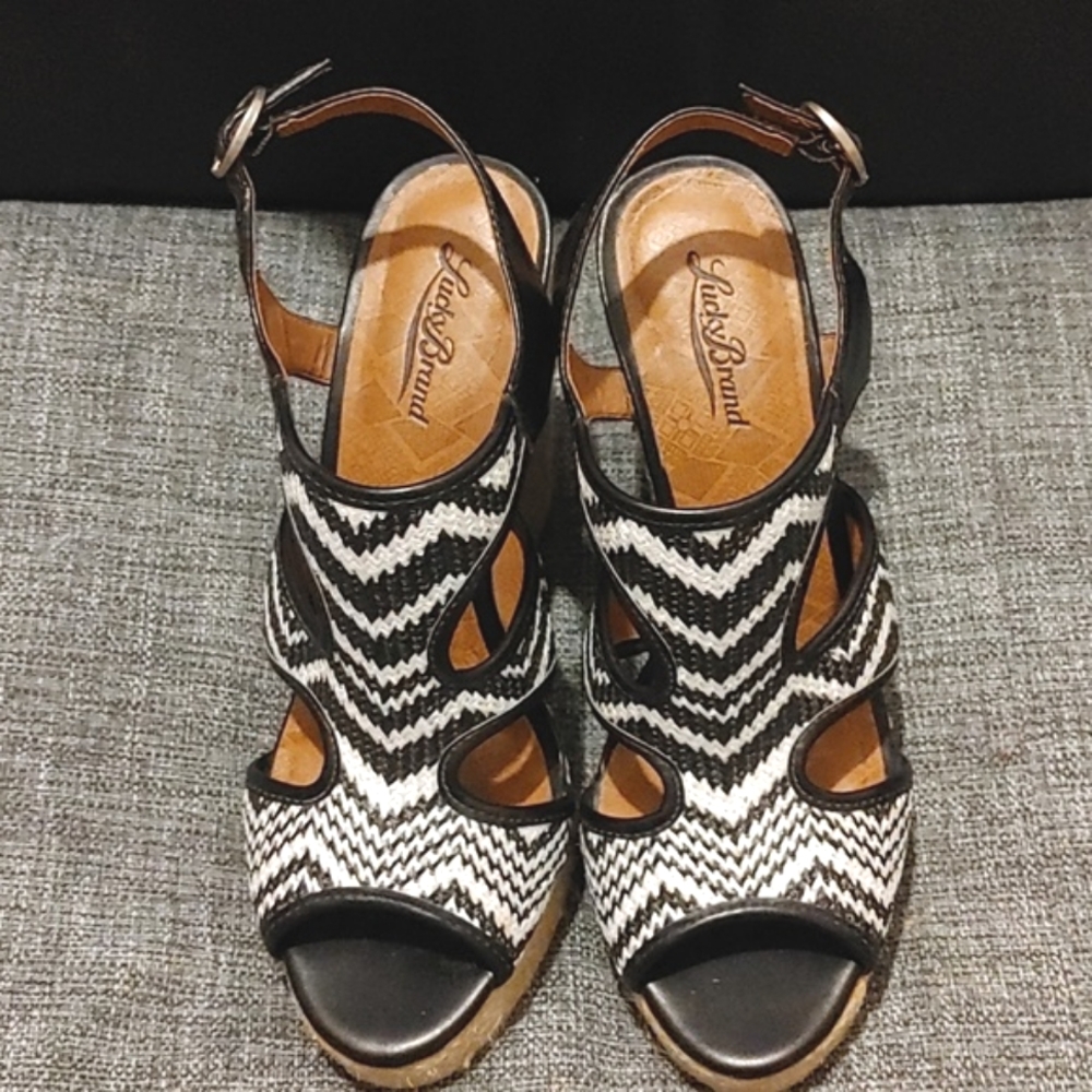 Lucky brand boho style espadrille wedges